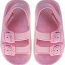 Josmo Kids Jelly Sandals Open Toe Strap Summer Pool Beach Shoes for Boys and Girls (Size 5-10 Toddler) (Pink)