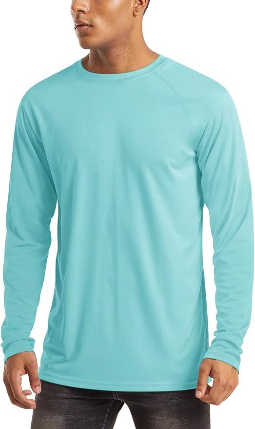 MAGCOMSEN Men's Long Sleeve Shirts UPF 50+ UV Sun Protection Athletic Shirts for Hiking Running Workout Rash Guard
 M