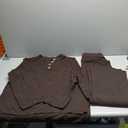 LILLUSORY Women's 2 Piece Lounge Sets Oversized Slouchy Matching Cozy Knit Sets (Medium, Dark Coffee)