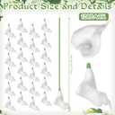 Lyrow 120 Pack Classic White Calla Lily Artificial Flower, Faux Calla Lily Hanging Flower, Ceiling Floating Garland Fake Floral Ornament for Wedding Arch Table Decor DIY Bouquet Bride Shower Tall Vase