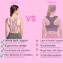 Back Brace Posture Corrector for Women - Adjustable Upper Posture Support Brace for Neck Shoulder Back Straightener - Comfortable Posture Corrector Invisible Hunchback Slouching under Clothes (Pink, M)