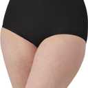 Bali Women's Skimp Skamp Brief Underwear, Panties, Smoothing Stretch Brief Underwear for Women (7, Black)