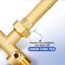 1"x 11"Well Pressure Tank Tee Kit with 40-60Psi Pressure Switch, Ball Valve, Pressure Gauge, Relief Valve, Drain Valve, Check Valve, Male Adapter, Well Tank Tee Kit for Tank with Diameters Up to 16"