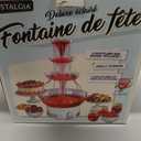 Kusini Drink Fountain for Parties - 1.5 Gal, 3 Tier Punch Bowl Champagne Tower, LED Base, 4 Reusable Cups - Drink Tower Machine for Soda, Juice, Mimosa, Pani Puri Fountain for Party Hosting Supplies