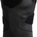 COOLOMG Youth Baseball Chest Protector Padded Compression Shirt Softball Football Lacrosse Rib Heart Sternum Guard (X-Large, Black)