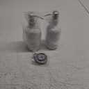 White Glass Hand and Dish Soap Dispenser Set - Modern Farmhouse Sink Accessories - 16 oz Kitchen Sink Set With Tray, Stainless Pumps & Funnel