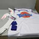 DreamJ Halloween Women's Bunny Cosplay Costume,Basketball Jersey Outfit for Adult Women Halloween Set Basketball Vest (White, XL)