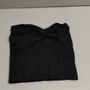ANRABESS Tube Top for Women Summer Strapless Bandeau Knit Twist Knot Corset Crop Basic Tank Top 2025 Vacation Outfits Clothes (Medium, Black)