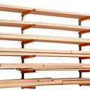 Bora Wood Organizer and Lumber Storage Metal Rack with 6-Level Wall Mount  Indoor and Outdoor Use, In Orange | PBR-001