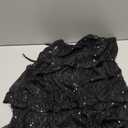 Womens Sequin U Neck Spaghetti Strap Tie Homecoming Dresses Layered Sparkly A-line Backless Sleeveless Dresses (X-Large)