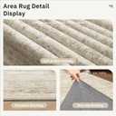 Soalmost Runner Rug 2'6" x 10' Washable Non-Slip Runner Rugs for Kitchen Bathroom Laundry Room Vintage Ultra Thin Runners for Hallway Entryway Beige