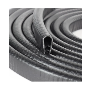 Rubber Edge Trim, U Channel Edge Trim with Metal Clips Edge Guard Protector, PVC Rubber Seal Strip for Sheet Metal, Car Doors, Hatches, Table Corners, Fit 3/64" to 1/4" (1.2mm-6.4mm), 10Ft, Black