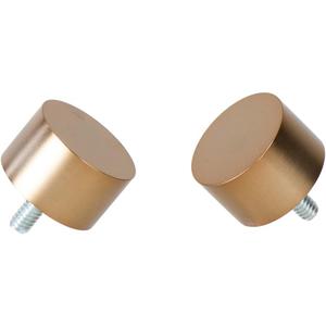 Ivilon End Cap Finials for Curtain Rods of 7/8 and 1 Inch Diameter Color Warm Gold