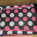 Rockland Fashion Softside 2 Piece Luggage Set, Expandable, (14" Tote/19" Upright), Multi Pink Dot
