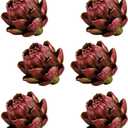 Set of 6 Wine Red Faux Artichokes Bowl Filler Kitchen Table Decor