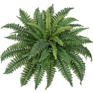 Artificial Ferns 25.6" Dia. - Faux Ferns for Outdoor Planter & Hanging - Fake Plant Shrubs for Home Garden Porch Farmhouse Decor (49 Fronds)