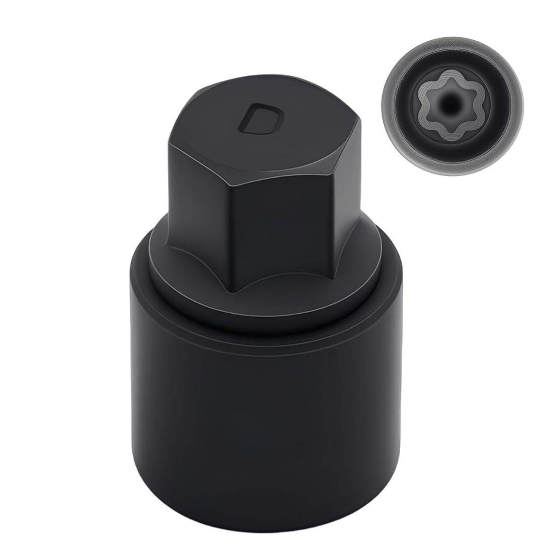 D Wheel Lock Key,Locking Lug Nut Removal Tool Compatible with Toyota,Professional Locking Lug Nut Key,Socket Remover Hand Repair Tool,Black.