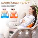 CARSHION Back Massager with Heat,Heated Seat Cover Cushion with 5 Vibrating Massage Nodes Chair Pad for Pain Relief Home Office Use