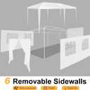 HOTEEL 10x20 Party Tent Outdoor Canopy Tents for Parties with 6 Removable Sidewalls & 2 Doors, Carpas para Fiestas Waterproof for Gazebo Large Backyard Shelter Patio Wedding Events Tent BBQ White