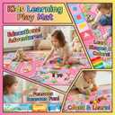 2.5x4 ft ABC Rug for Kids Room Nursery Classroom Rug, Kids Rugs for Playroom Bedroom, Boys Girls Non-Slip Educational Play Mat with Alphabet Numbers Animals Shapes Seasons