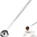 Long Handle Coffee Scoop, 18/8 Stainless Steel Food Grade Measuring Spoon for Coffee Beans Powders Sugar, 9.9in Long Metal Scoop Tablespoon for Easy Container Reach (1tbsp/ 15ml)