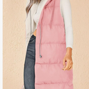 PRETTYGARDEN Womens Long Puffer Vest Fall Winter Trendy Zip Up Sleeveless Coat Down Jacket Quilted Hooded Warm Outerwear.L