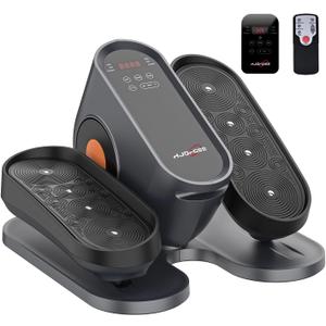 Under Desk Elliptical Machine, Electric Ellipse Leg Exerciser While Sitting for Seniors Adults, Leg Ercise Pro, Leg Exerciser While Sitting, Home Use Seated Ellipse Leg Exerciser (Grayish orange)