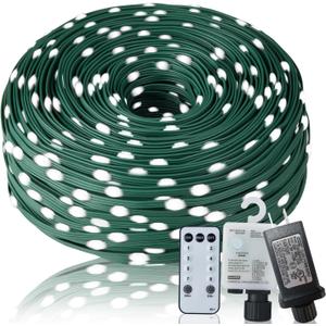 1000LED Christmas Rope Lights - 328Ft String with 8 Modes & Remote - Waterproof, Timer, Memory Function - Ideal for Xmas, Weddings, Parties, Garden Decor (Color 3)