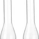 Lewtemi 2 Pcs 3 Inch Base by 14 Inch Oil Lamp Chimney Kerosene Lamps Shade Oil Lamp Glass Replacement for Miniature Kerosene Lamps