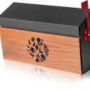 Wall Mount Mailbox, Large Capacity Mailbox for House Outside with Flag Kit Galvanized Steel Rust-Proof Metal Post Drop Box, 15.74"9.84"4.33" Flower Hollowed Wooden Patterned Metal Sheet