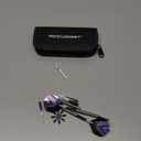 Accudart Soft Tip 6.0 Dart Set - 80% Tungsten Barrel - Radial Grooves - Polycarbonate Shafts - Leather Case