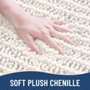 Arotive Luxury Bathroom Rugs 59x35, Extra Soft Thick Absorbent Shaggy Chenille Bath Rugs, Non-Slip Machine Wash Dry, Bath Mats for Bathroom Floor, Tub and Shower, Home Decor Accessories, Ivory