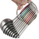 Magnetic Measuring Spoons Set of 9 Stainless Steel Stackable Measuring Spoons Heavy Duty Nesting Teaspoons Tablespoons for Measuring Dry and Liquid Ingredients