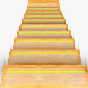 Qingluan Anti Slip Traction Treads with Glow in Dark Stripe, 15-Pack 4" X 24" Pre-Cut Stair Treads Non Slip Outdoor Tape Clear Heavy Duty Outdoor Stair Treads