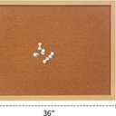 Cork Bulletin Board, 24 X 36 inches with Oak Wood Finish Frame, for Wall Office Home and School