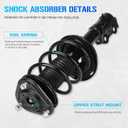 Front Struts Shocks w/Coil Springs Absorbers for Scion XB FWD 2.4L 2008 2009 2010 2011 2012 2013 2014 2015, Strut Shock Suspensions Assemblies Replace for 11421 11422 (Set of 2)