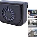 Solar Powered Car Ventilator Window Solar Exhaust Radiator Fan, Window Windshield Auto Air Vent Cooling Fan System Cooler, 15 * 11 * 6CM