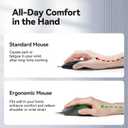 TECKNET USB Wired Mouse, 6-Button Corded Computer Mouse with 4 Adjustable DPI, Optical Computer Mice with Ergonomic Design and 5FT Cord for Laptop, Chromebook, PC, Desktop, Mac, Notebook-Gray