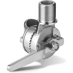 Marine VHF Antenna Mounts, Rail Mount Adjustable Antenna Base, Ratchet Mount, for 7/8 to 1 inch (22-25.4mm) Rail, 316 Stainless Steel, with Mounting Wrench