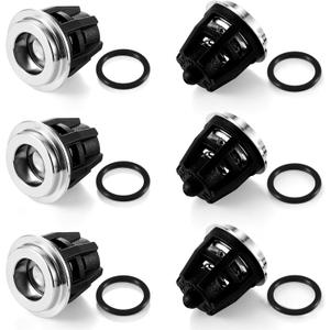 6 Pcs Pressure Washer Pump Check Valve Kit 1 K01 Replacement Valve Washer Bulk Rubber Inter Compatible with General Pump T1011 Ts1011 Ts1511 Ts2021 Ts2011 Ts1021 20 mm Series Pumps Tool