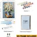 Daisies Paint by Numbers Kit for Adults - DIY Floral Painting on Canvas 16x20 Inches, Adults' Paint-By-Number Kits Acrylic Paint Set for Beginners, Flower Art Kit for Home Decoration or Gifts