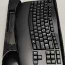 Wireless Keyboard and Mouse Combo, 2.4G Full Size Wave Keys Ergonomic Keyboard with Wrist Rest and 3-Level DPI Adjustable Wireless Ergonomic Mouse for Windows, Mac OS Desktop/Laptop/PC(Black)