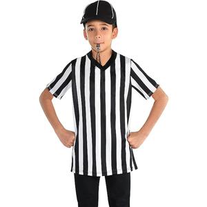 Thapower Children Referee Shirt Costume Kids Youth Black and White Stripe Boy Girls Toddler Ref Jersey, L
