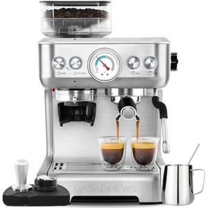 CASABREWS 5700Gense Espresso Machine with Grinder, Barista-Style Cappuccino Maker with Milk Frother Steam Wand, Professional Coffee Maker with Removable Water Tank for Cappuccinos and Lattes CASABREWS 5700Gense Espresso Machine with Grinder, Barista-Style Cappuccino Maker with Milk Frother Steam Wand, Professional Coffee Maker with Removable Water Tank for Cappuccinos and Lattes