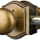 Door Knobs Interior, Classic Decorative Antique Brass Privacy Door Knob Perfect for Bedroom or Bathroom Doors, Durable Stylish Hardware for Indoor Use- 1 Pack