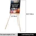 Falling in Art 65" A-Frame Tripod Easel Stand, Wooden Display Easel with Adjustable Canvas Holder, Floor Easel for Wedding Signs, Posters, Paintings, Artwork(Natural)