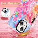 KANGHAR Case Compatible with iPhone 14 Compatible with Magsafe Summer Collage Coastal Scratch Resistant Hybrid 2-Layer Hard Protective Phone Cover for Girl Women Boy Men 6.1 Inch Pink