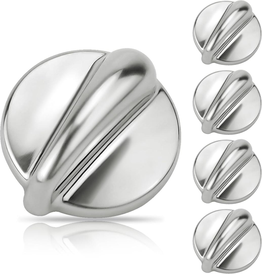 AMI PARTS Fit for G-E Profile Stove Knobs WB03K10303 Gas Stove Knobs Replacements - (Not Universal) Surface Burner Control Knob Replace WB03K10208, AH3486484, EA3486484, 1810427 5-Pack