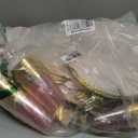 MirthMood 350PCS Pink Plastic Plates with Gold Rim  Plastic Plates Set Includes 50 Dinner,50 Dessert Plate,50 Cup&50 Napkins 150 Gold Silverware for Wedding&Birthday Parties&Valentine's Day