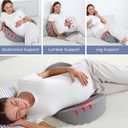 Pregnancy Wedge Pillow for Sleeping, Upgraded Memory Foam Maternity Pillow for Pregnant Women, Pregnancy Body Pillow with Cooling Removable, Washable Cover, Support for Belly,Back, Legs (Grey)